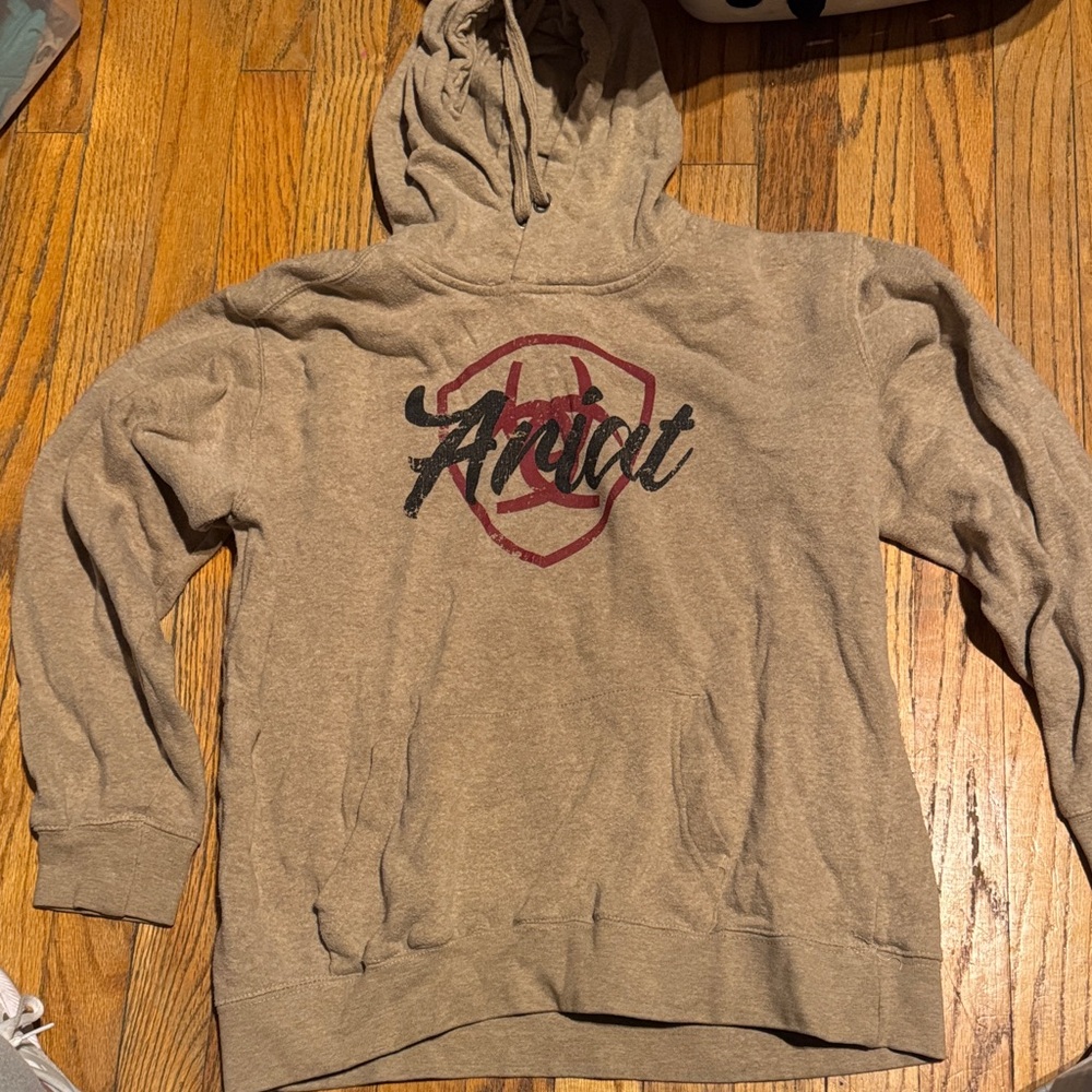 Ariat Brown Hoodie with Red and Black Logo